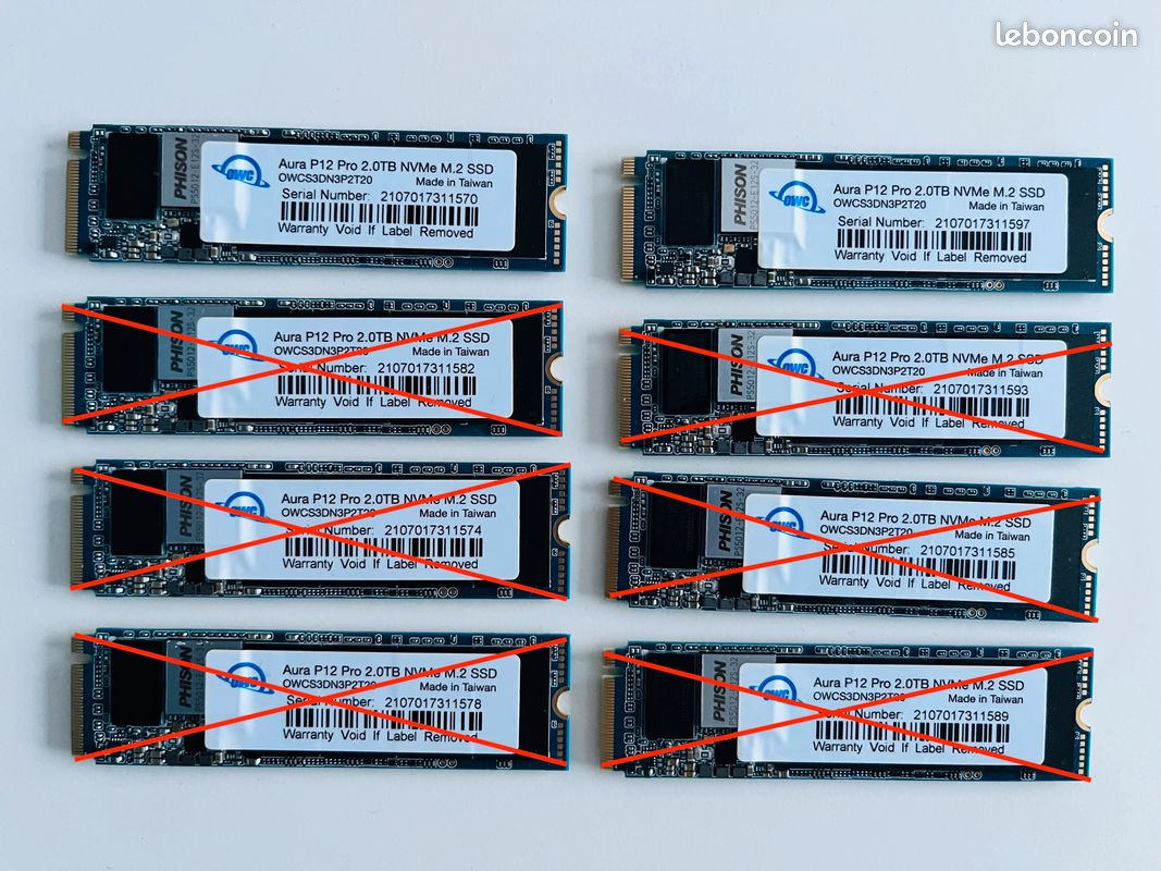 Owc Aura P12 Pro OWC SSD 2TB AProX2 Gen Nvme Blade Only 2000 GB