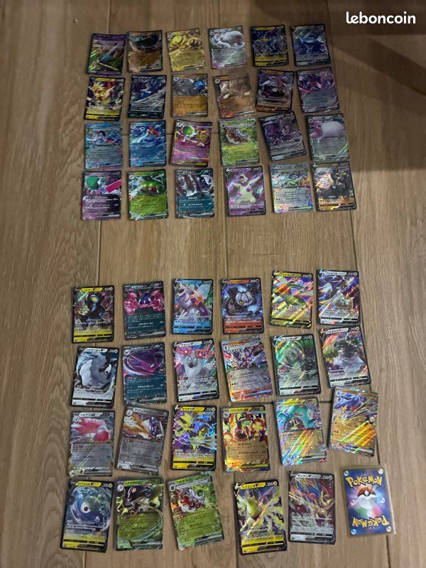 Lot de 96 cartes Pokémon japonaises – V, VMAX, brillantes (image 1)