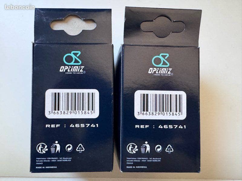 2 chambres à air vélo city 650b - valve presta (image 2)