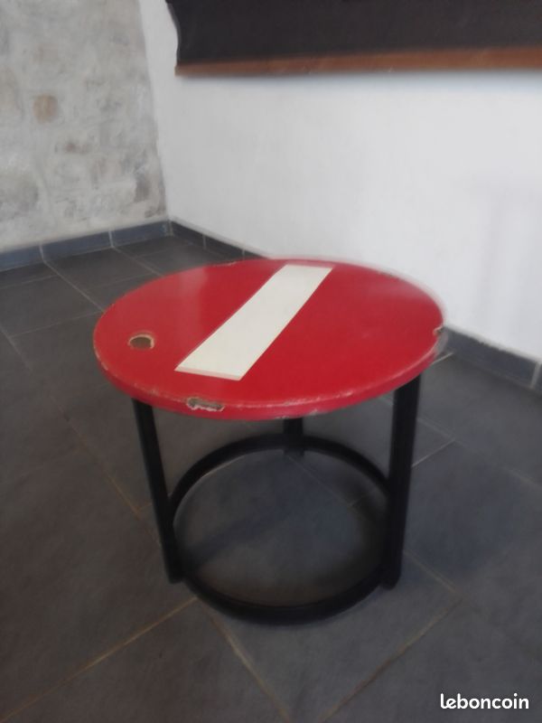 Table industrielle plaque émaillée (image 2)