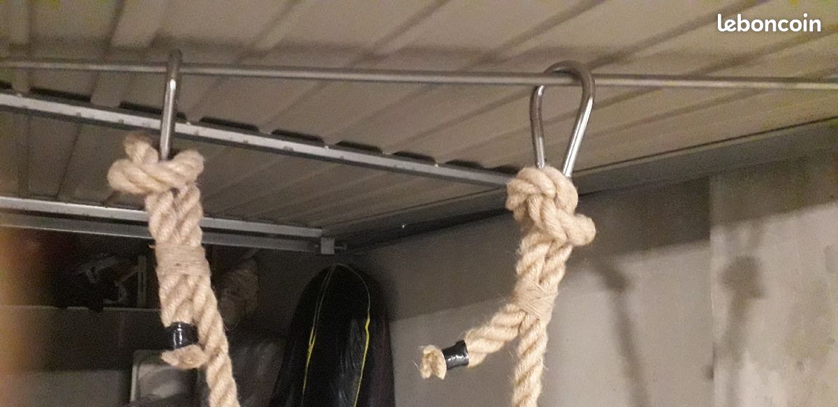 Balançoire robuste en bois et chanvre (image 2)
