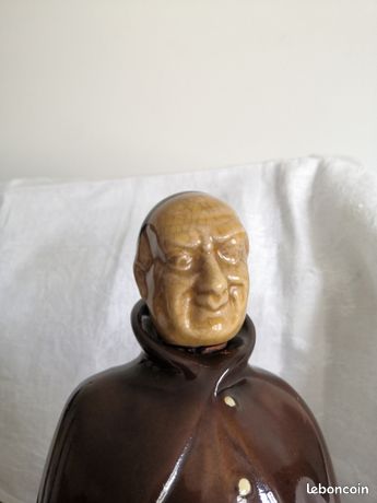 ANCIENNE BOUTEILLE EN Forme De Moine En Faience Verni EUR 24,90