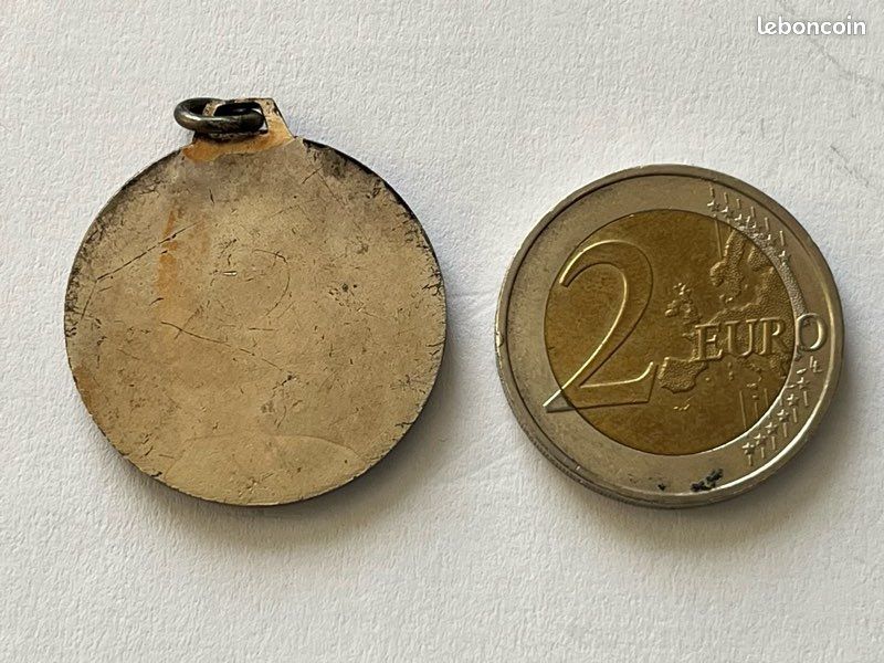 Médaille natation metal argenté vintage (image 2)