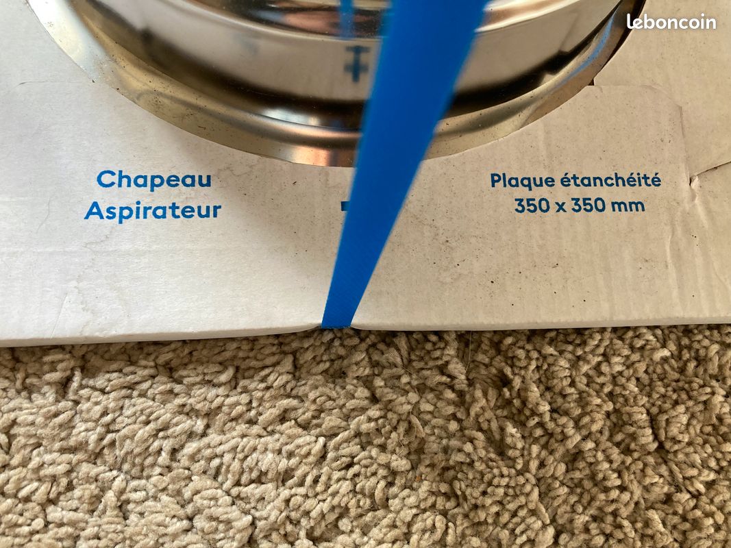 Chapeau Aspirateur (dbam. 150) + plaque d'étanchéité (350X350) / INOX (image 4)