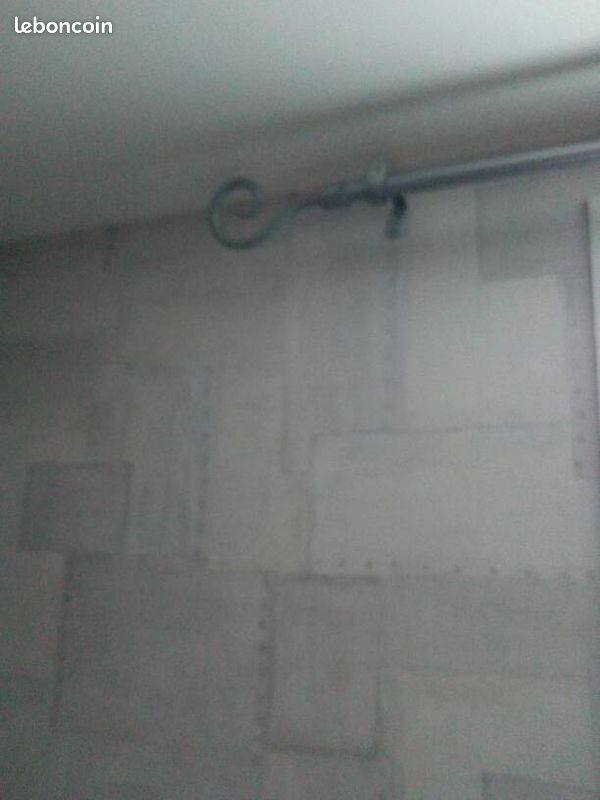 Tringle à rideaux gris métallisé (image 1)