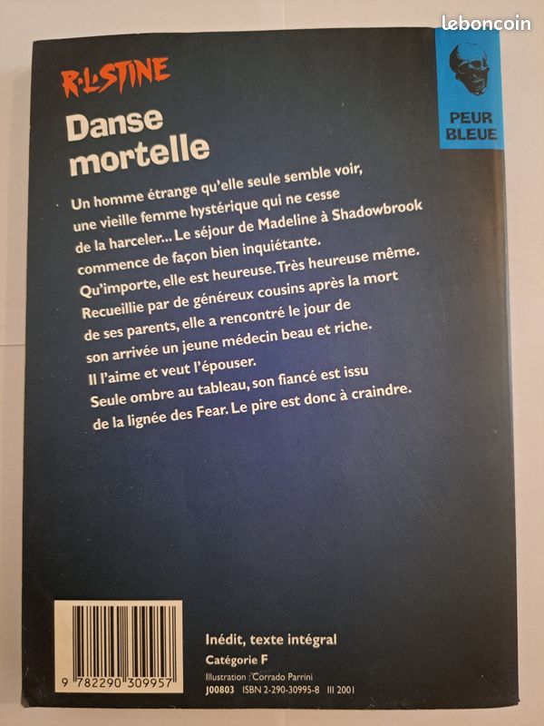Roman jeunesse "Danse mortelle" - R. L. Stine - 2001 (image 2)
