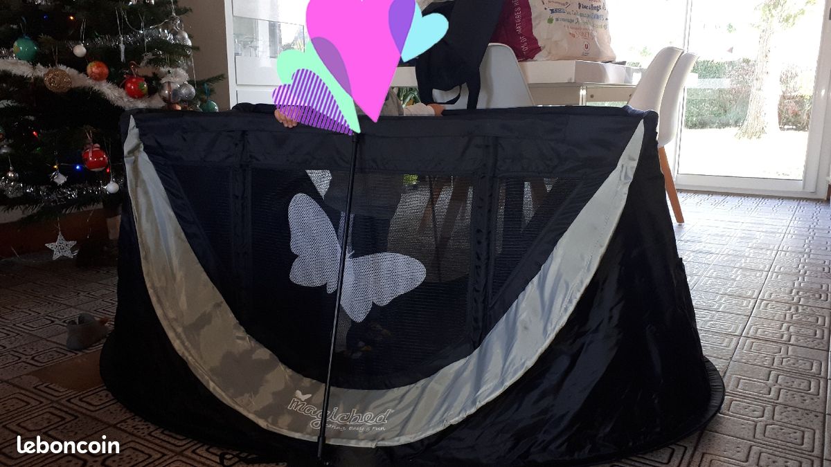 Lit parapluie bébé nomade pop up magic bed noir (image 2)