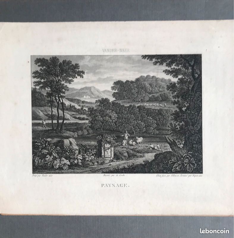Van der meer 1659-1702 Gravure - œuvre pastorale / Paysage (image 1)