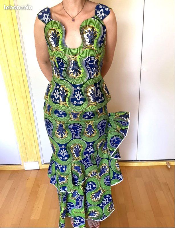 Ensemble africain en wax fait main (image 1)
