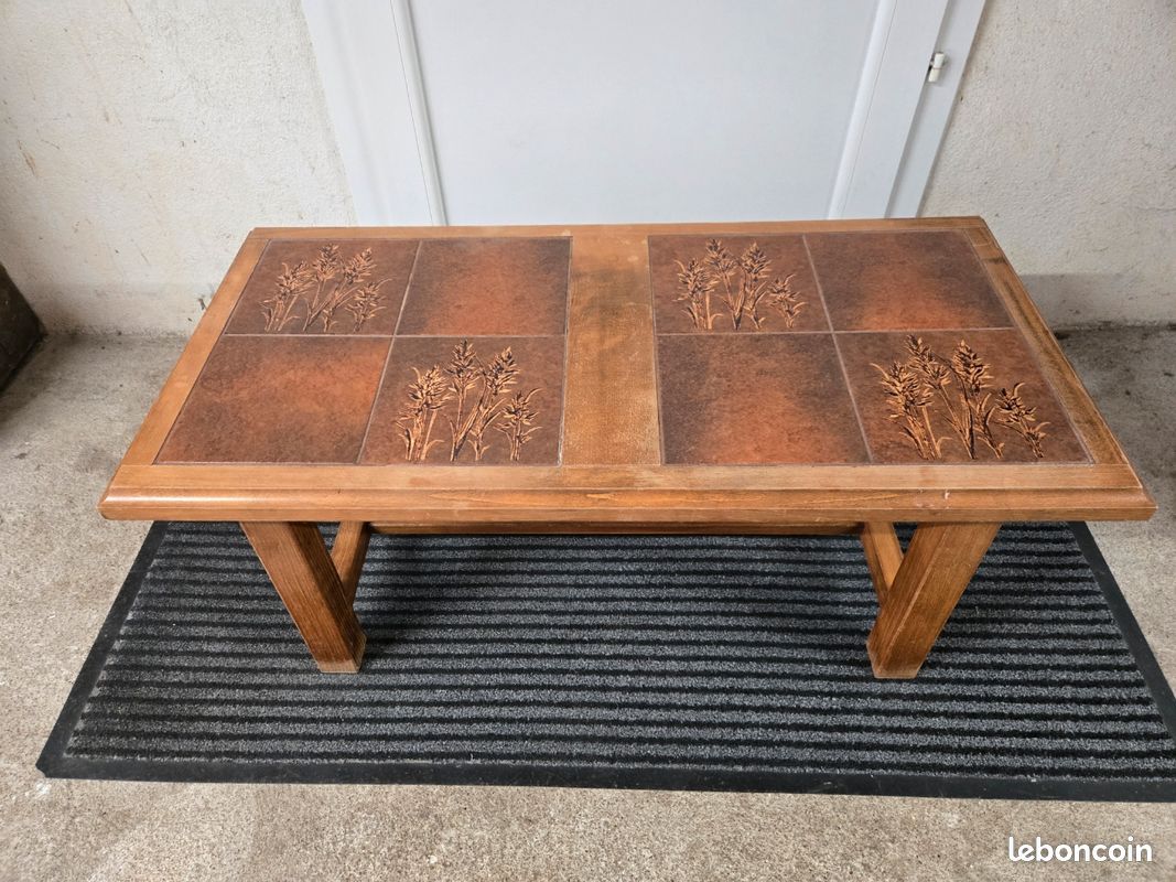 Table basse salon dessus en pierre. A prendre sur place (image 1)