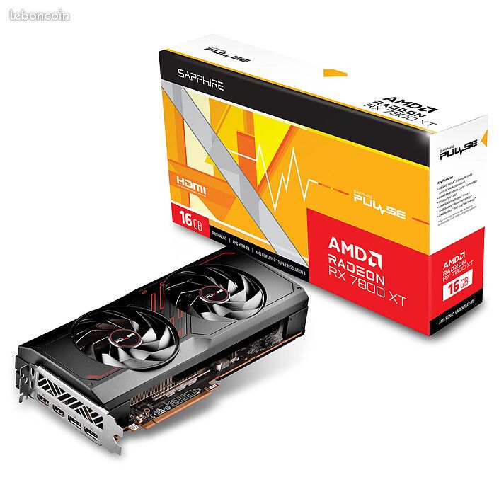 Carte graphique Sapphire Pulse Radeon rx 7800 xt 16G (image 1)