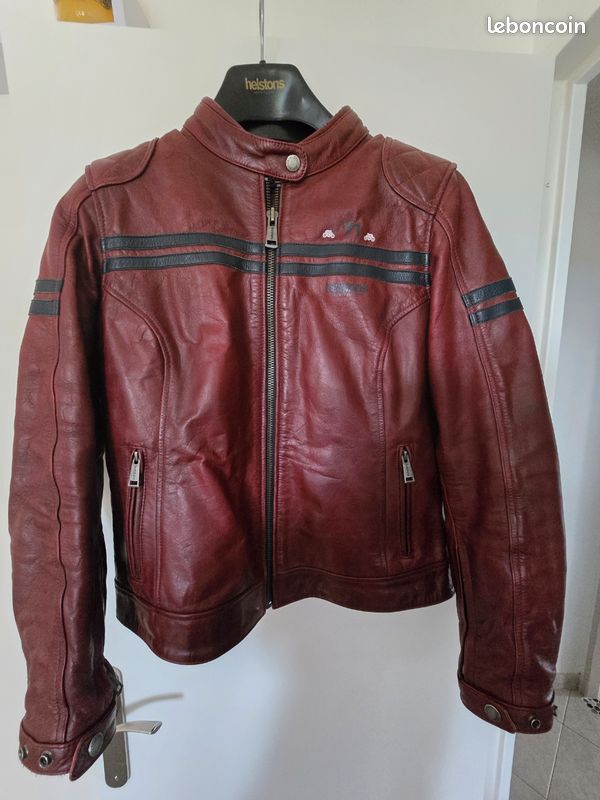 Blouson cuir femme helstons Équipement moto