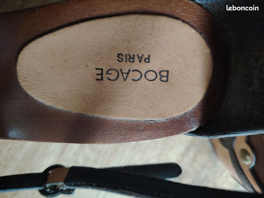 Sandales cuir et semelle en bois Bocage (image 4)