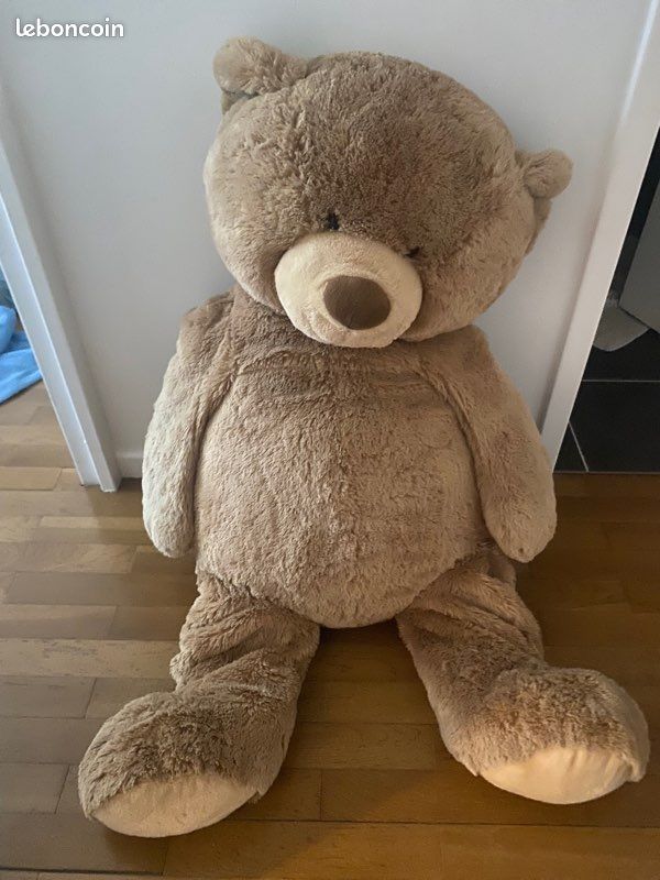 GRAND OURS PELUCHE ANCIEN – DOUDOU COLLECTION – CHAMBRE ENFANT