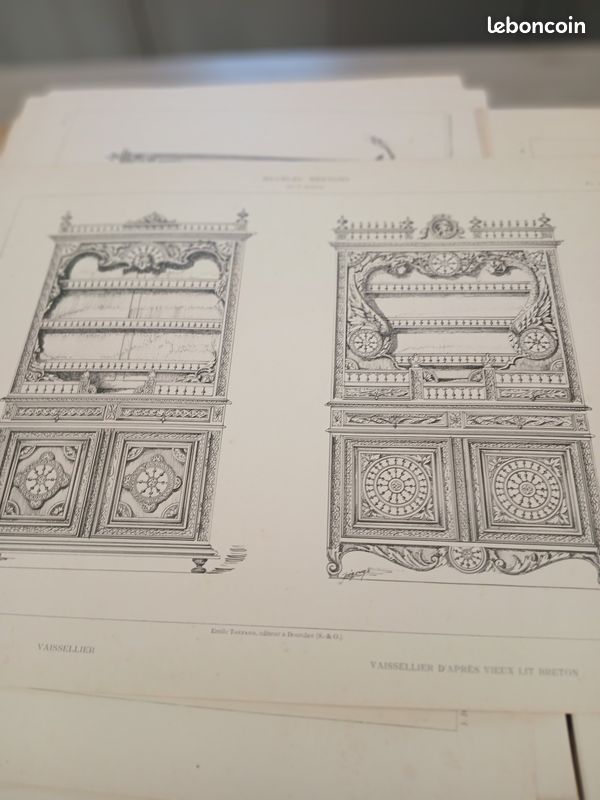 GRAND LIVRE époque des meubles bretons issu de l expo universel 1900 28 planches planches (image 4)