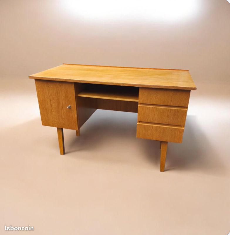 🎀 Bureau vintage scandinave années 60 – Parfait État (image 2)