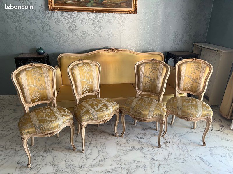 Louis XV - 10 pièces - salon chaises fauteuils - (image 2)