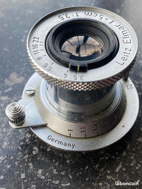 LEITZ ENSEMBLE LEICA IC avec Elmar 50mm, tube allonge et
