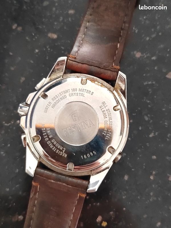 Montre FESTINA chrono bike 16095 bracelet cuir (image 4)