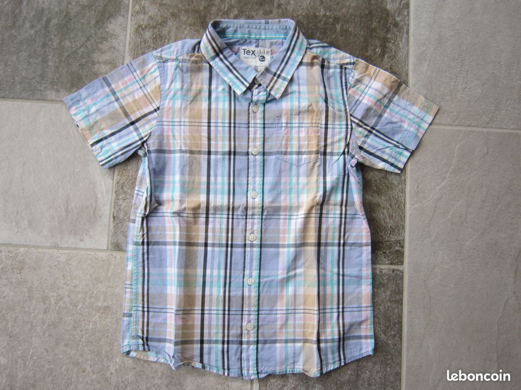 Chemise garçons à carreaux, manches courtes (image 1)