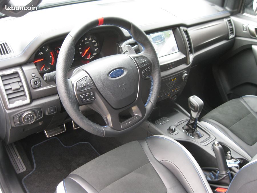 Ford ranger double cab 2.0 ecoblue 213 ch bi-turbo 4x4 raptor boite auto blanc glacier (image 4)