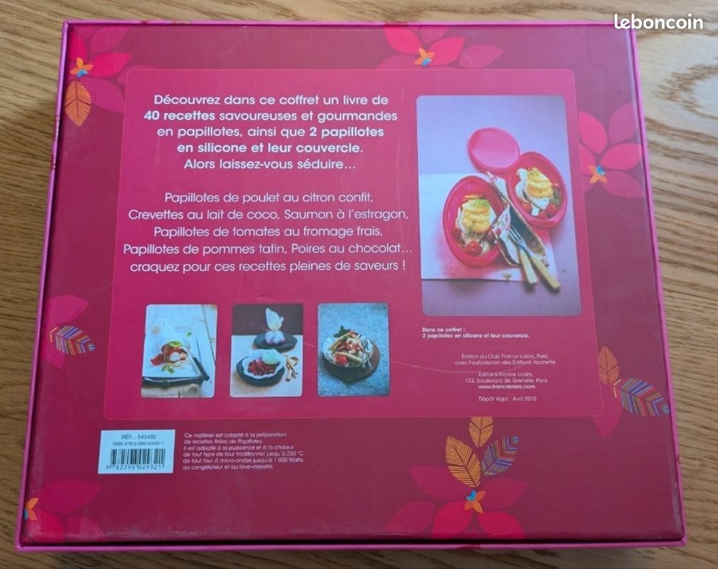 Coffret cadeau de 2 papillotes en silicone et un livre de 40 recettes (image 2)