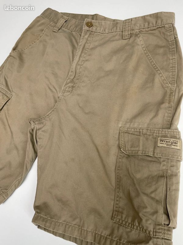 Wrangler Authentics vintage beige camel cargo shorts Mens W31 (image 4)