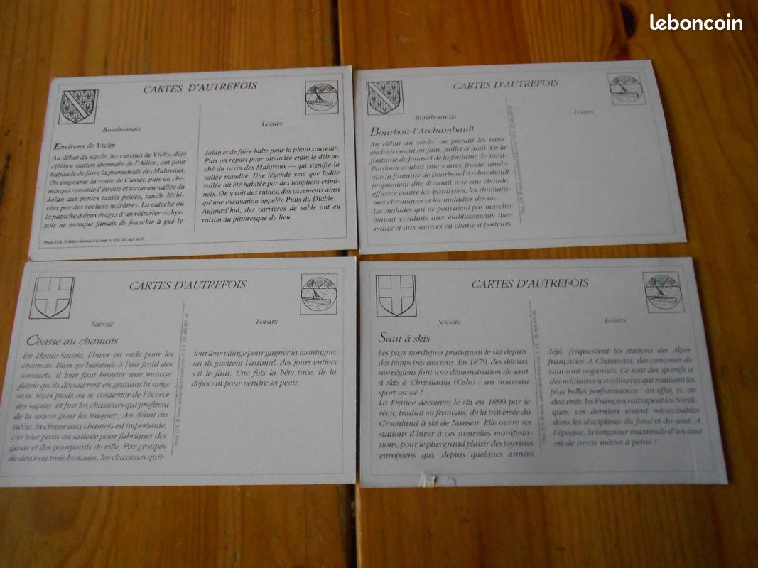 Lot de 8 cartes postales : Loisirs (Lot A) (image 2)