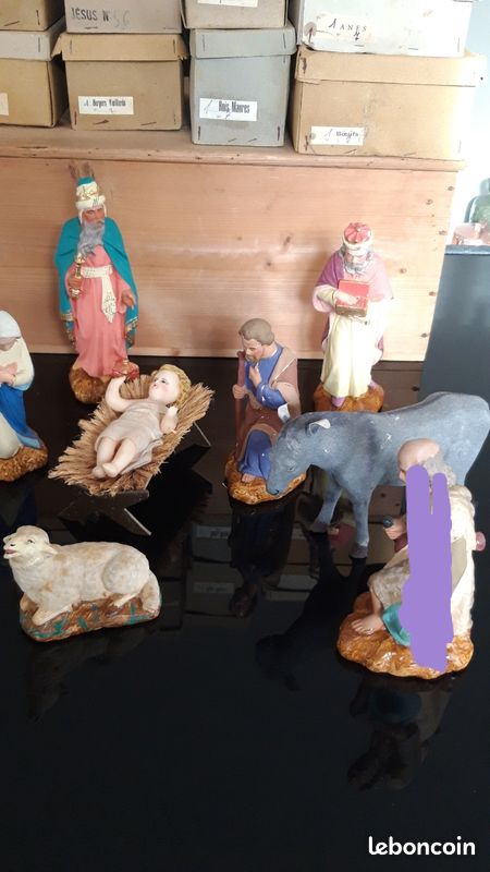 LOT ANCIEN SANTONS Crèche (Plâtre Et Terre Cuite ?) Devineau ??? EUR 29