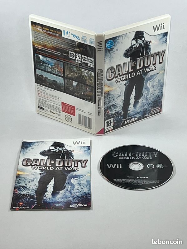 Jeu Call Of Duty : World At War Sur Nintendo Wii - Version PAL Française, En Très Bon état