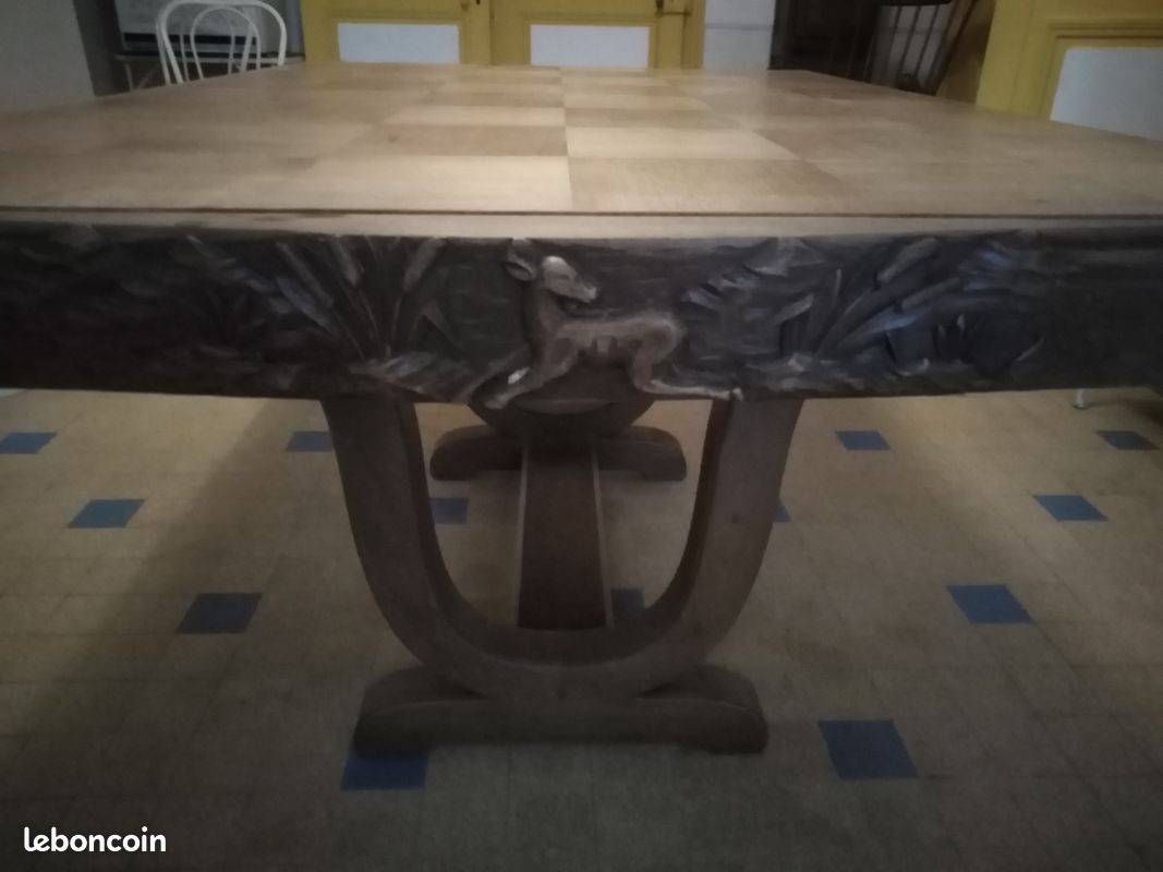 Table bois ancienne à rallonges (image 3)