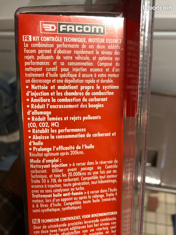 Kit traitement moteur essence contrôle technique Facom (image 3)