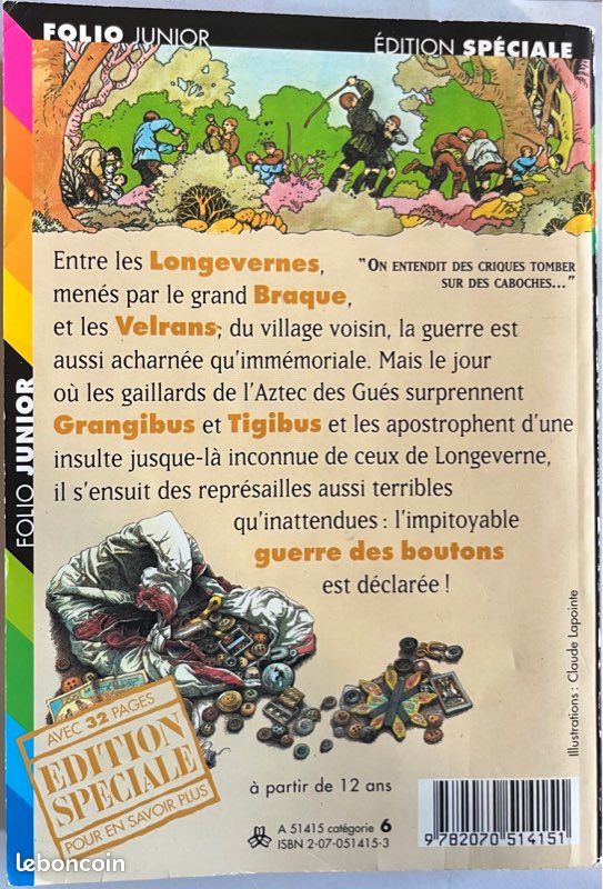 La guerre des boutons + dossier - Louis Pergaud - Folio Junior Édition Spéciale (image 2)
