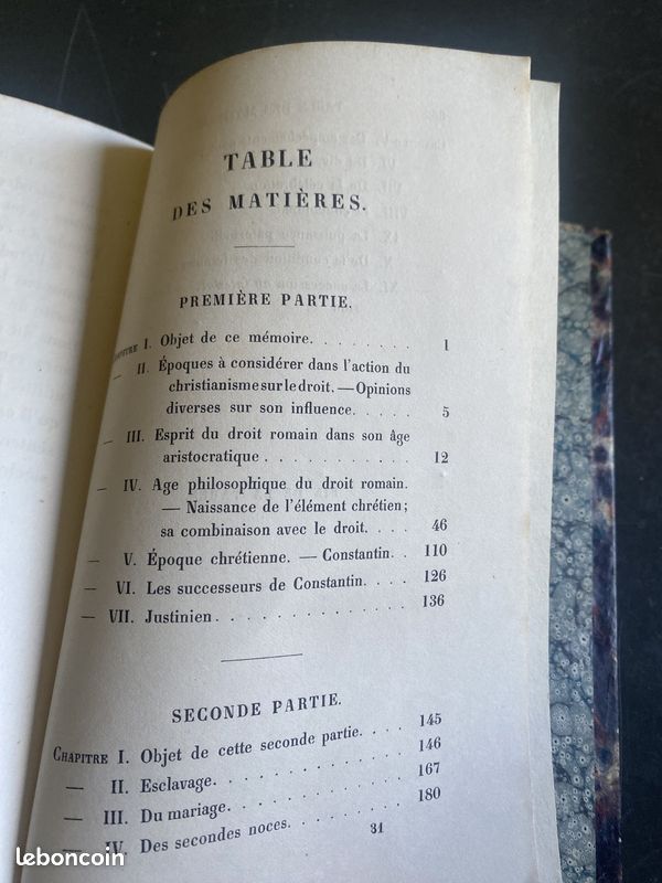 Troplong, Christianisme et droit civil des Romains, 1855, demi-cuir (image 5)