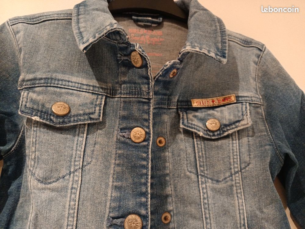 Veste en jean bleue pour fille taille 6 ans (image 4)