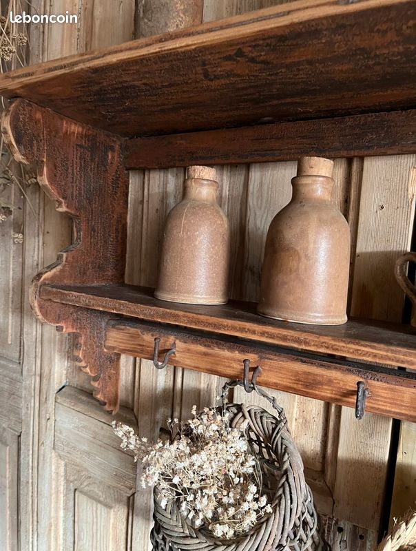 Étagère murale en bois de style ancien pour objets de collection - Décoration murale à suspendre - 100 x 100 cm