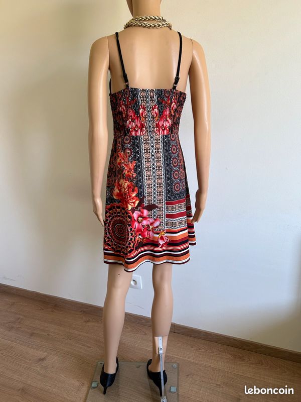 Robe imprimée à bretelles 101 idées taille S/M TBE (image 6)