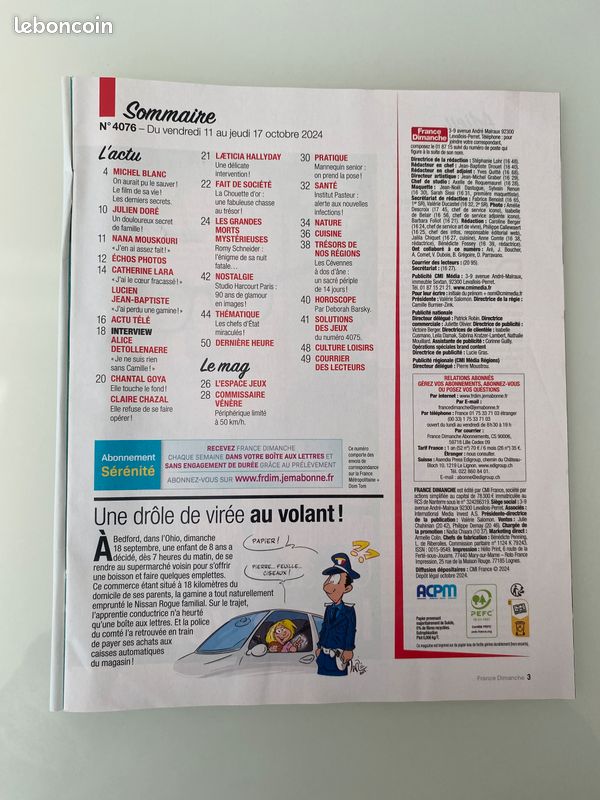 Magazine France Dimanche - 4072 à 4076 (image 10)