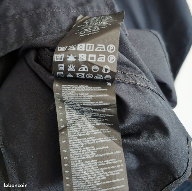 Chemise G-Star Raw noire manches longues, logo discret taille XL slim ( L/XL ) (image 6)
