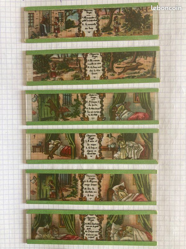 Plaques de lanterne magique Le petit chaperon rouge en excellent état (image 4)