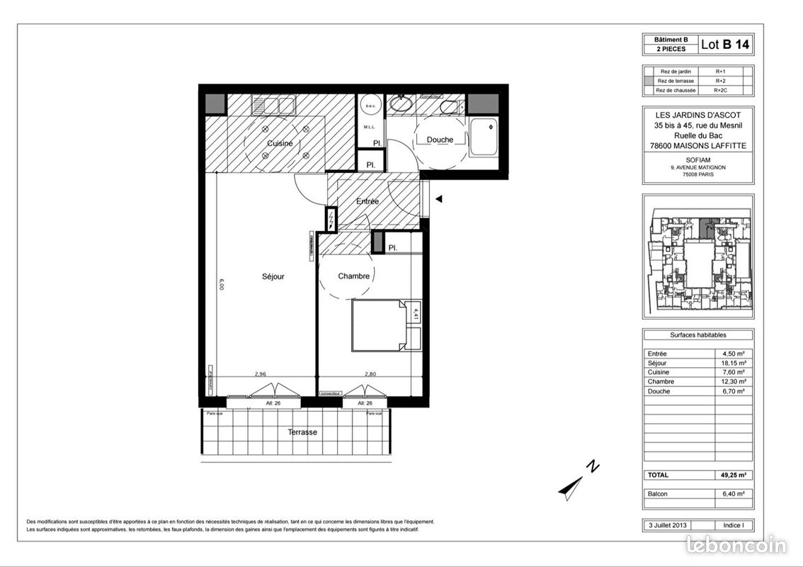 Appartement 2 pièces 49 m² · à Maisons-Laffitte · 49 m² · 305 000 €