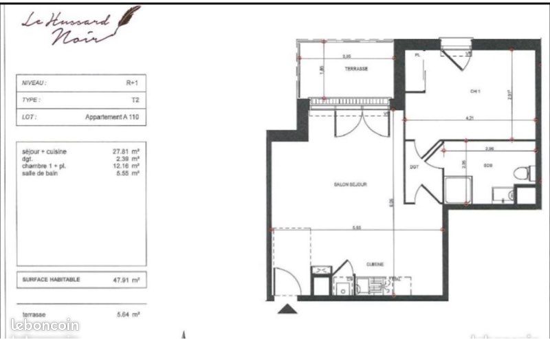 Appartement 2 pièces 48 m² · à Toulouse · 48 m² · 129 000 €