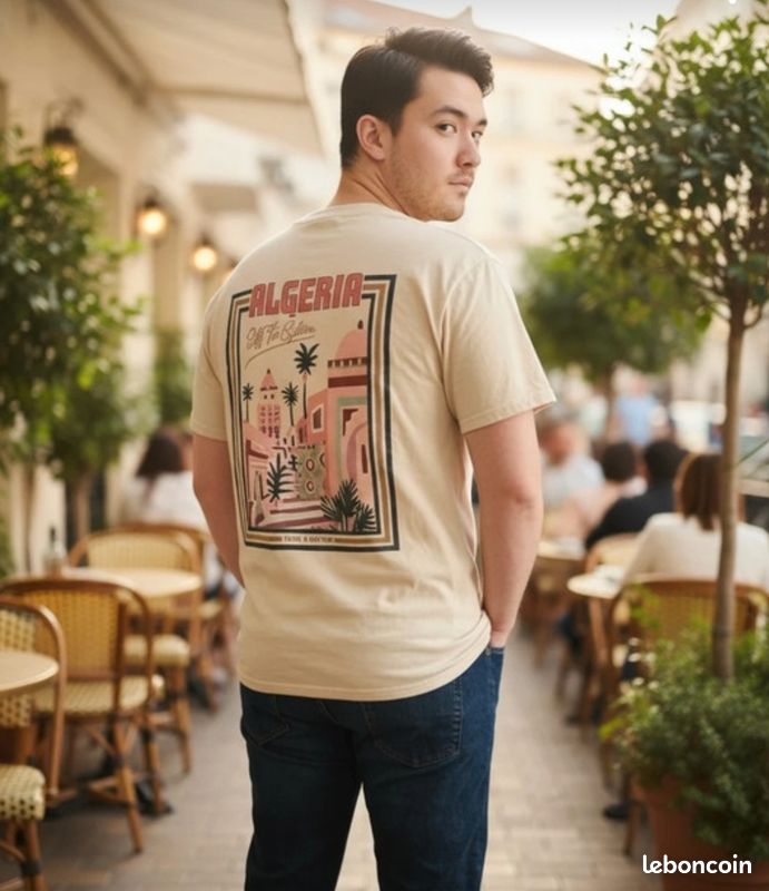 T-shirt mixte beige - Algéria "Off the system (image 1)