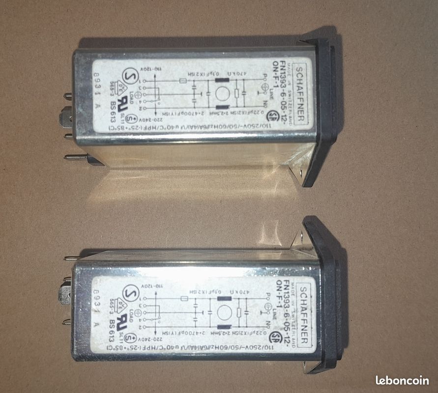 Filtre Secteur Schaffner 250V AC 2A - FS6371-2-02-1 Pour Carte électronique