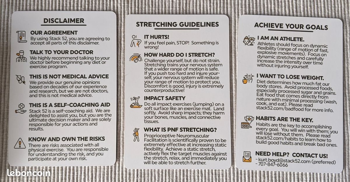 Stack 52 Cartes D'Exercices De Flexibilité - Améliorez Votre Souplesse De Façon Ludique