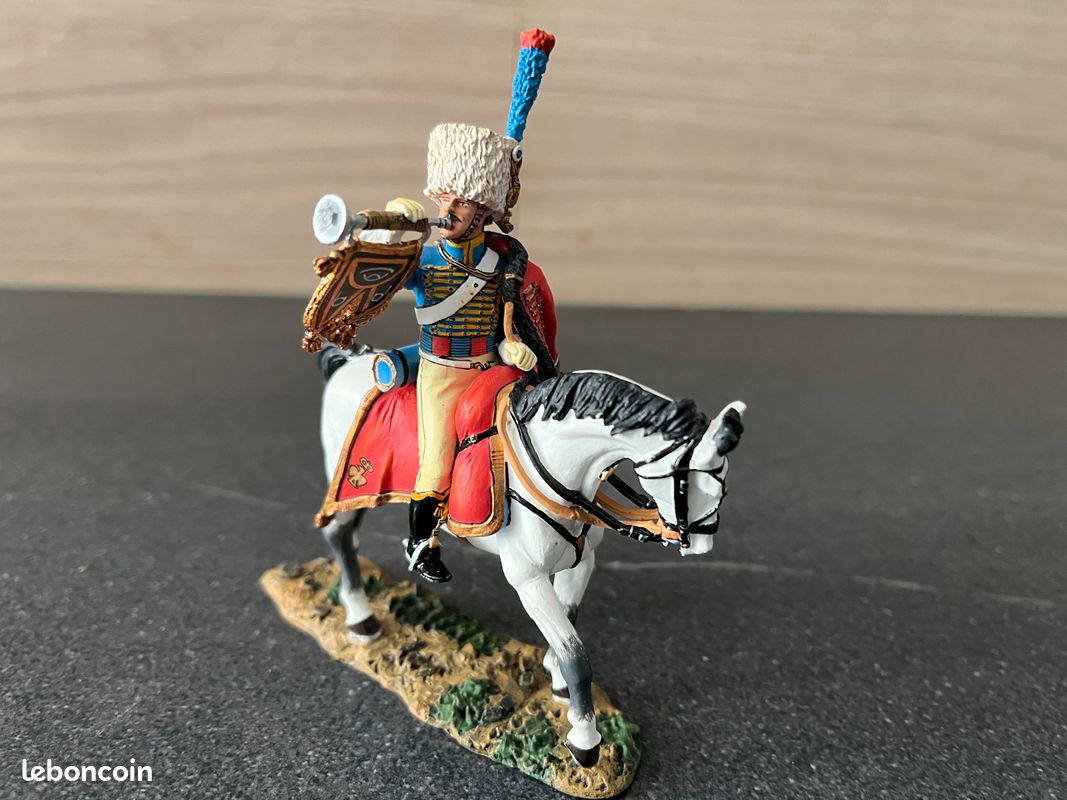 Figurine Soldat Plomb 90mm – Major 22e Chasseurs à Cheval – Premier Empire