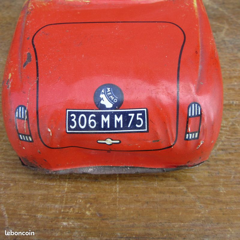 Jouet Ancien Voiture Décapotable En Tôle - Battery Toy Filoguidée Années 50