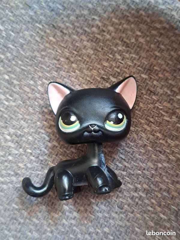 FIGURINE PETSHOP CHAT européen jaune tatoué fleurs en très bon état lps rare EUR 9,99 - FR