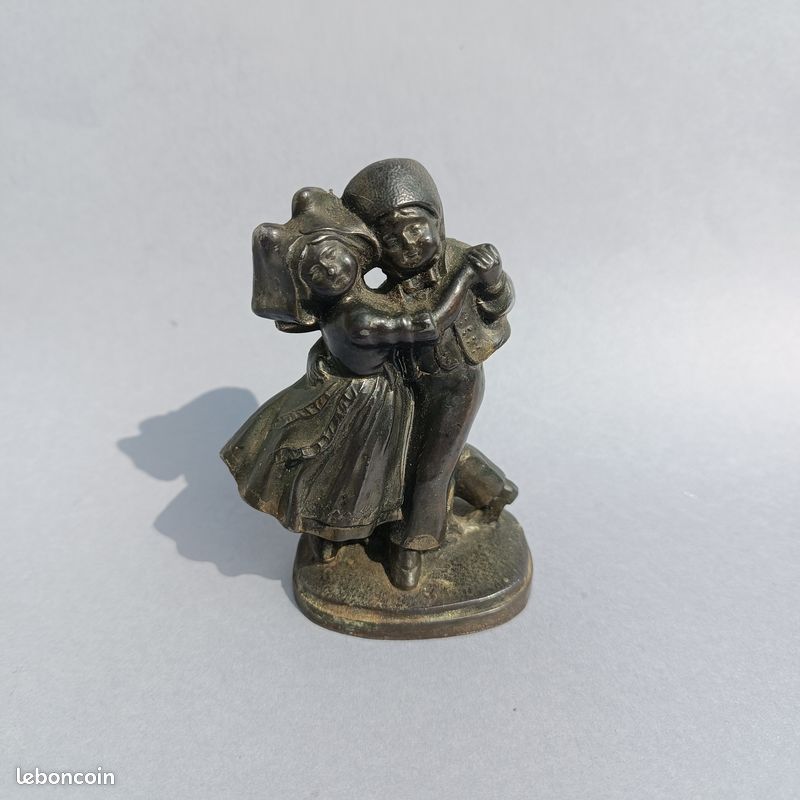 Skieur », statuette en régule patiné. - Sculpture
