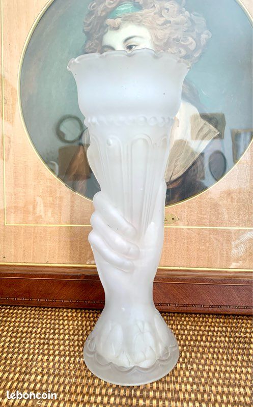 Vintage Ancien Art Déco Métal Cygne Figurine Fleur Vase